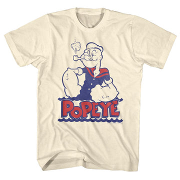 Popeye Mens S/S T-Shirt - Wah - Solid Natural