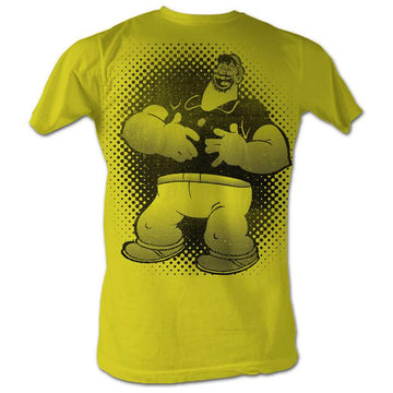 Popeye Mens S/S T-Shirt - That'S Funny - Solid Yellow