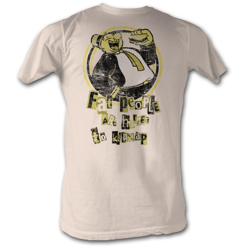Popeye Mens S/S T-Shirt - Hard To Kidnap - Solid Natural