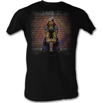 Popeye Mens S/S T-Shirt - Serious Popeye - Solid Black