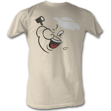 Popeye Mens S/S T-Shirt - Popface - Solid Natural