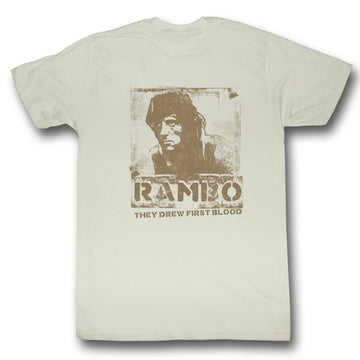 Rambo Mens S/S T-Shirt - Blame - Solid Natural