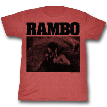 Rambo Mens S/S T-Shirt - Rambo Marine - Heather Red Heather