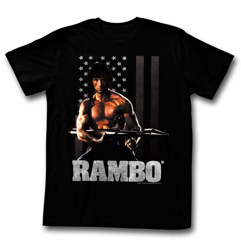 Rambo Mens S/S T-Shirt - Ramberica - Solid Black