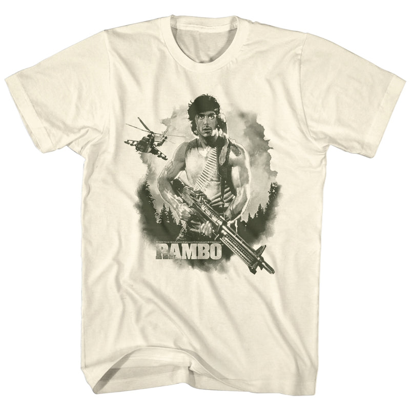 Rambo Mens S/S T-Shirt - Watercolor - Solid Natural