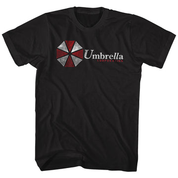 Resident Evil Mens S/S T-Shirt - Umbrella - Solid Black