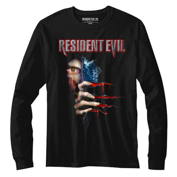 Resident Evil Mens L/S T-Shirt - Peekin' - Solid Black