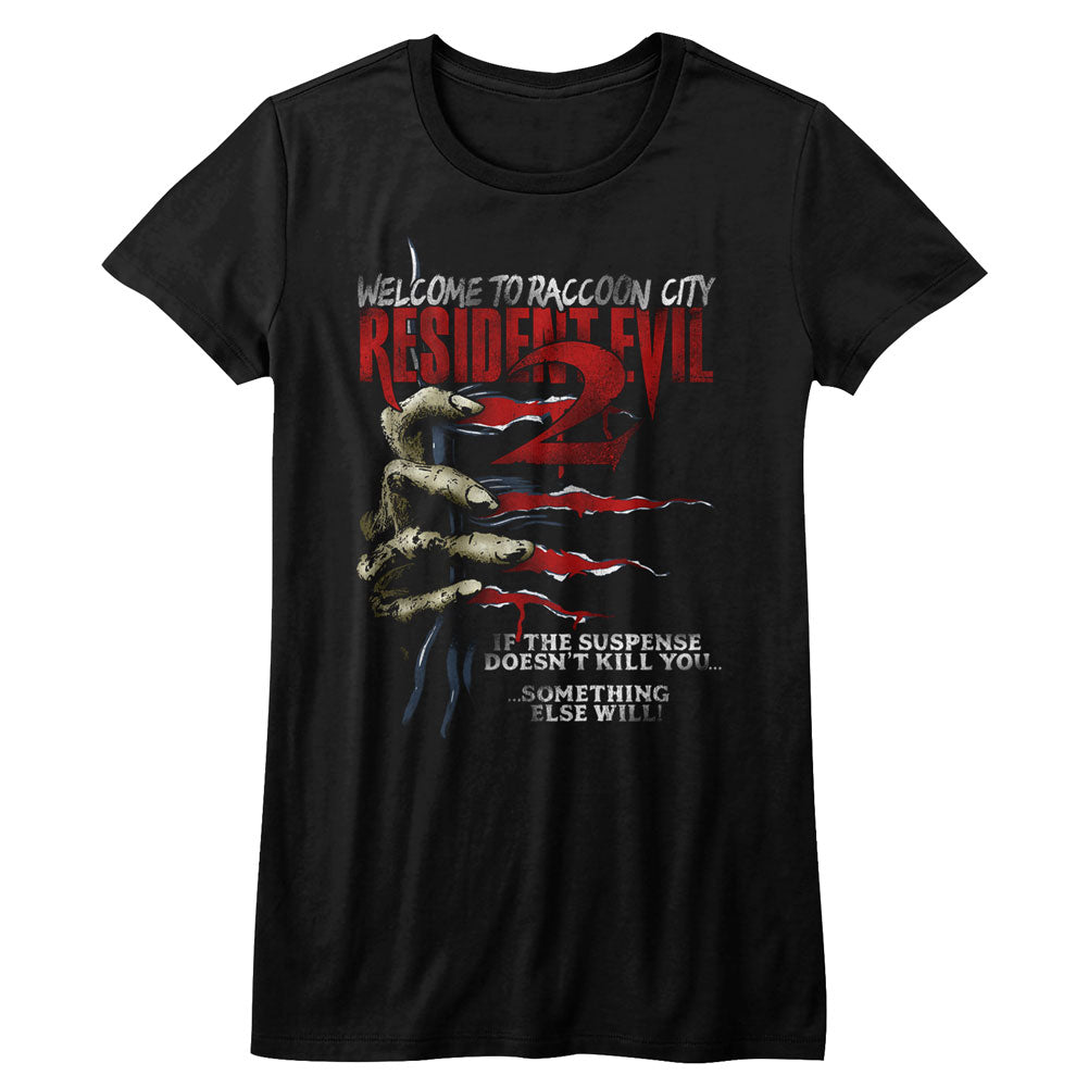 Resident Evil Girls Juniors S/S T-Shirt - Something Else - Solid Black