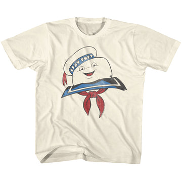 The Real Ghostbusters Youth S/S T-Shirt - Stay Puft Head - Solid Natural