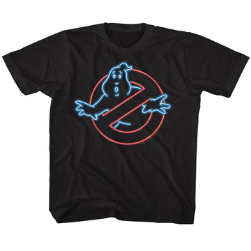 The Real Ghostbusters Toddler S/S T-Shirt - Neon Ghost - Solid Black