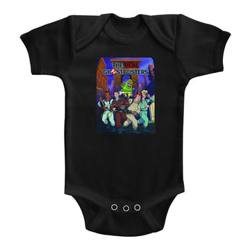 Real Ghostbusters Infant S/S Bodysuit - Poster-Ish - Solid Black