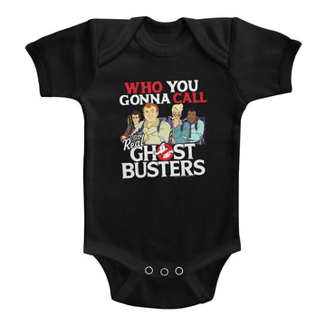 Real Ghostbusters Infant S/S Bodysuit - Call Em - Solid Black
