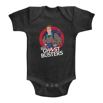 Real Ghostbusters Infant S/S Heather Bodysuit - Venkman - Heather Vintage Smoke