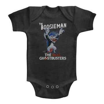 Real Ghostbusters Infant S/S Heather Bodysuit - The Boogieman - Heather Vintage Smoke