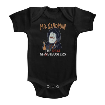 Real Ghostbusters Infant S/S Bodysuit - Mr. Sandman - Solid Black
