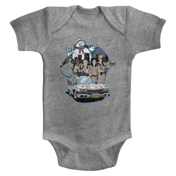 The Real Ghostbusters Infant S/S Bodysuit - Bustin' Buddies - Heather Gray Heather