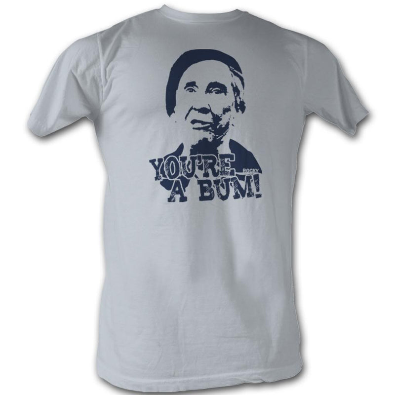 Rocky Mens S/S T-Shirt - You'Re A Bum - Solid Silver