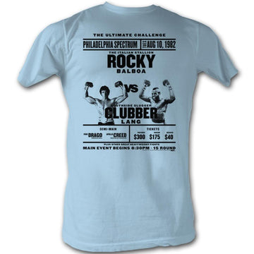 Rocky Mens S/S T-Shirt - The Ultimate Challenge - Solid Light Blue