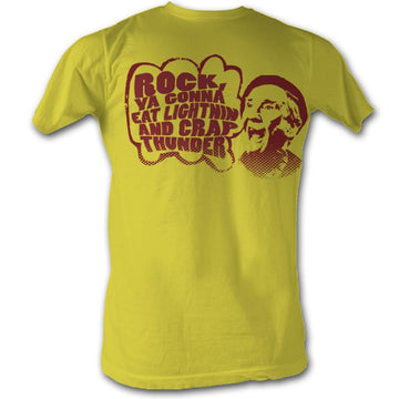 Rocky Mens S/S T-Shirt - Eat Lightning - Solid Yellow