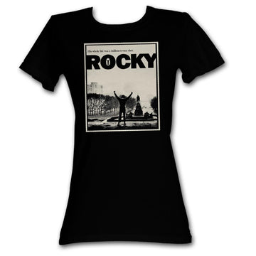 Rocky Girls Juniors S/S T-Shirt - Million To 1 - Solid Black