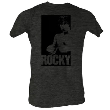 Rocky Mens S/S T-Shirt - Rocky In A Box - Heather Black Heather