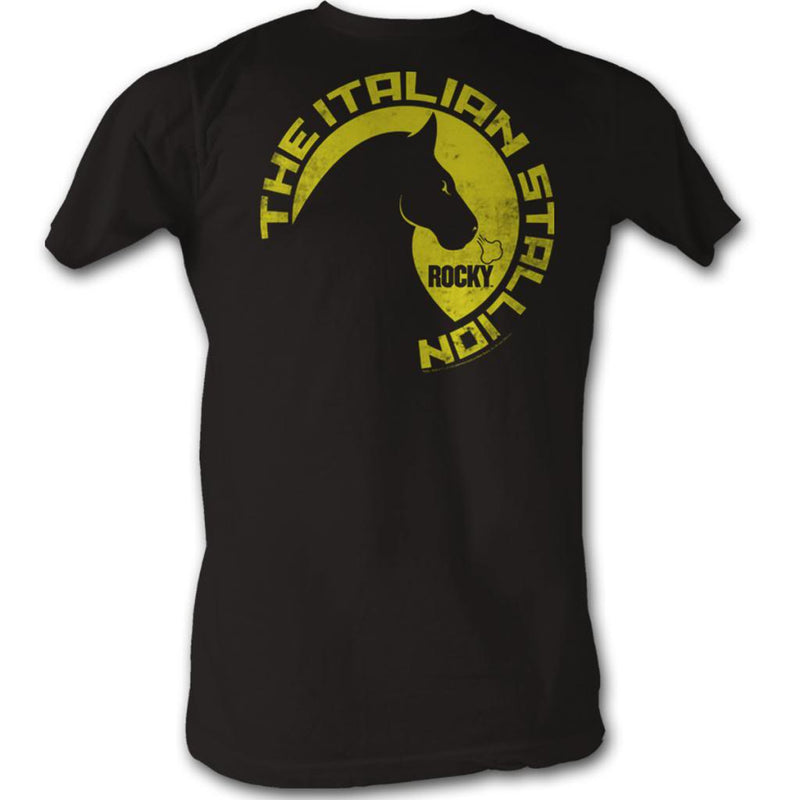 Rocky Mens S/S T-Shirt - Wild Stallions - Solid Black