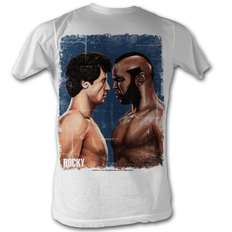 Rocky Mens S/S T-Shirt - Rocky Vs. Clubber Painting - Solid White