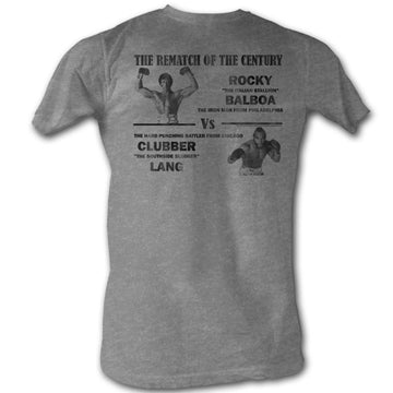 Rocky Mens S/S T-Shirt - Match Of The Century - Heather Gray Heather