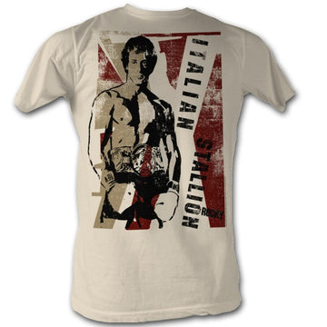 Rocky Mens S/S T-Shirt - Italian Stallion - Solid Natural