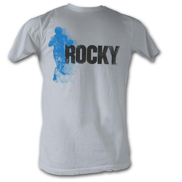 Rocky Mens S/S T-Shirt - Black And Blue - Solid Silver