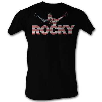 Rocky Mens S/S T-Shirt - Classic Rock - Solid Black
