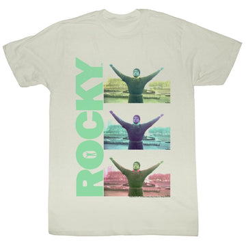Rocky Mens S/S T-Shirt - Triple Victory - Solid Natural