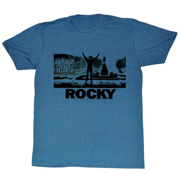 Rocky Mens S/S T-Shirt - Blacktree - Heather Pacific Blue Heather