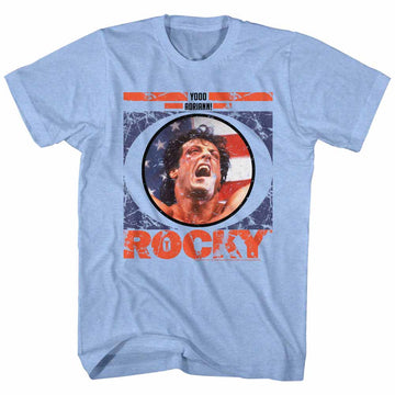 Rocky Mens S/S T-Shirt - Blueberry Stroke - Heather Light Blue Heather