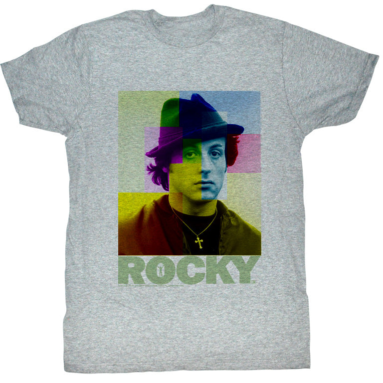 Rocky Mens S/S T-Shirt - Colorful Rocks - Heather Gray Heather