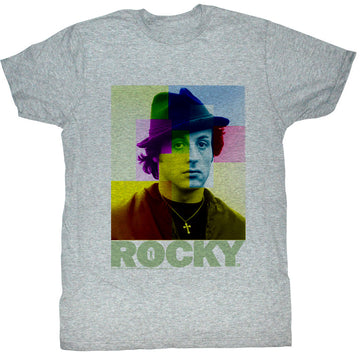 Rocky Mens S/S T-Shirt - Colorful Rocks - Heather Gray Heather
