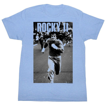 Rocky Mens S/S T-Shirt - Running And Running - Heather Light Blue Heather