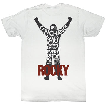 Rocky Mens S/S T-Shirt - Winner - Solid White