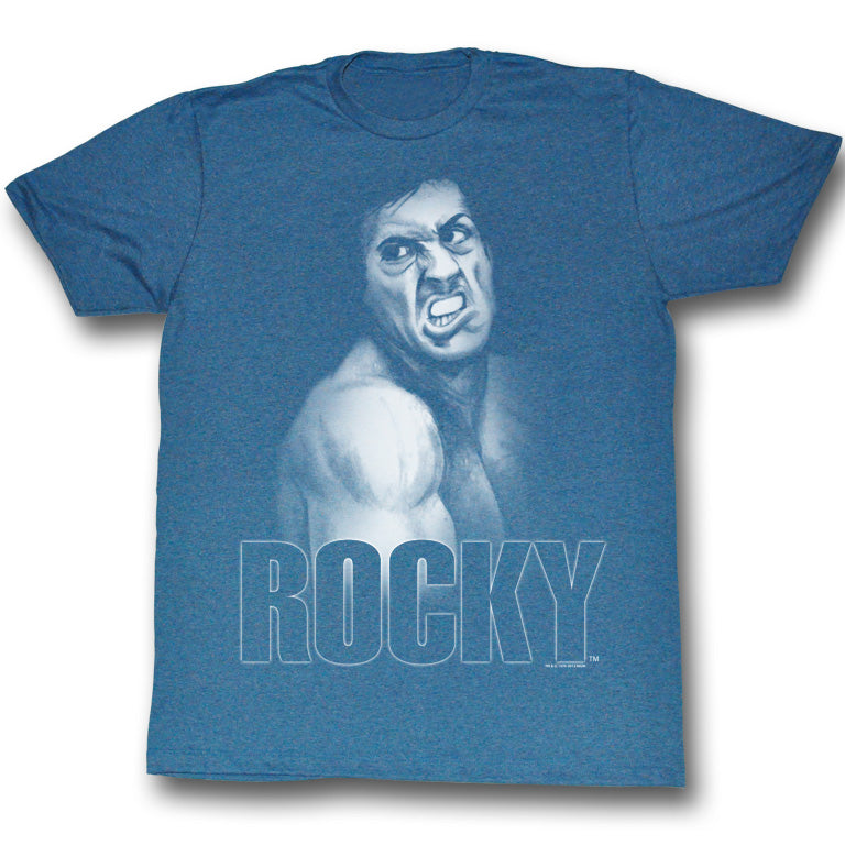 Rocky Mens S/S T-Shirt - Rocky Smash - Heather Pacific Blue Heather