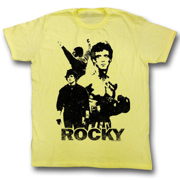 Rocky Mens S/S T-Shirt - 3 Stallions - Heather Yellow Heather