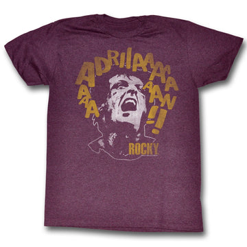 Rocky Mens S/S T-Shirt - Adriaaaaan - Heather Vintage Maroon Heather