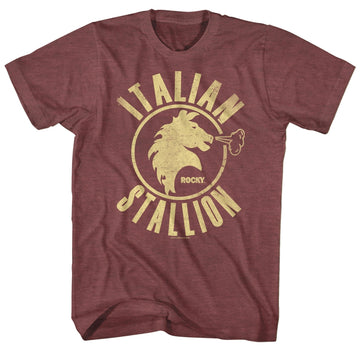 Rocky Mens S/S T-Shirt - Stallion - Heather Vintage Maroon Heather