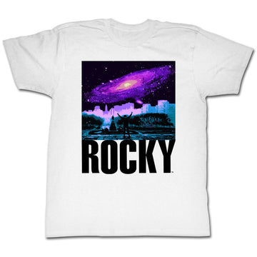 Rocky Mens S/S T-Shirt - Galaxy - Solid White