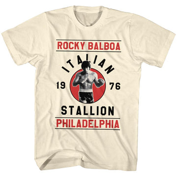 Rocky Mens S/S T-Shirt - Rocky Balboa - Solid Natural