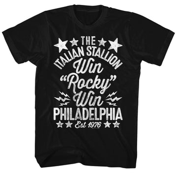 Rocky Mens S/S T-Shirt - Win Handmade - Solid Black