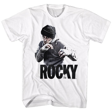 Rocky Mens S/S T-Shirt - 40Th Anniversary - Solid White