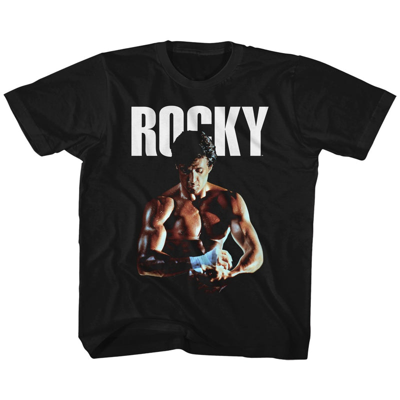 Rocky Youth S/S T-Shirt - Fist Tape - Solid Black - Inmyparentsbasement.com