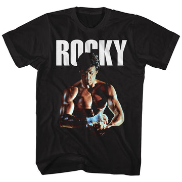 Rocky Mens S/S T-Shirt - Fist Tape - Solid Black
