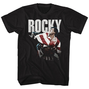 Rocky Mens S/S T-Shirt - Flap Wrap - Solid Black