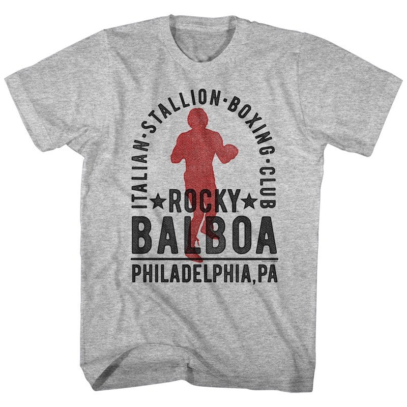 Rocky Mens S/S T-Shirt - Balboa Boxing Club - Heather Gray Heather